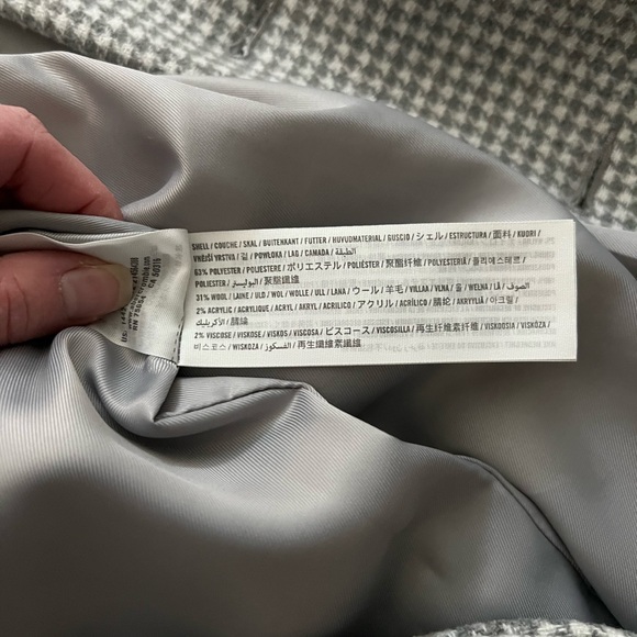 Abercrombie & Fitch Women's Gray Houndstooth Blazer - Picture 7 of 8